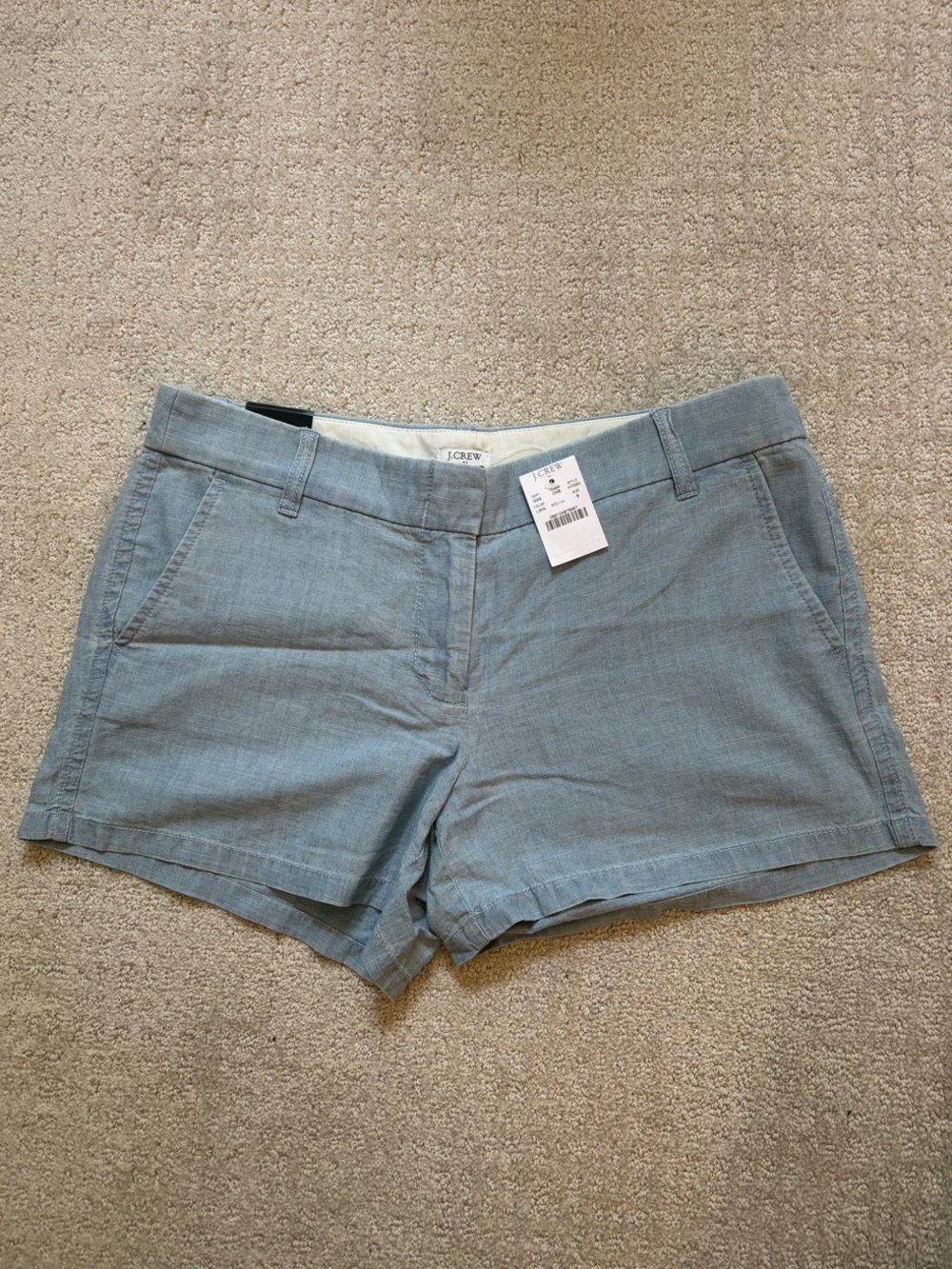 100% Cotton J. Crew Women's Light Blue Chino Shorts
